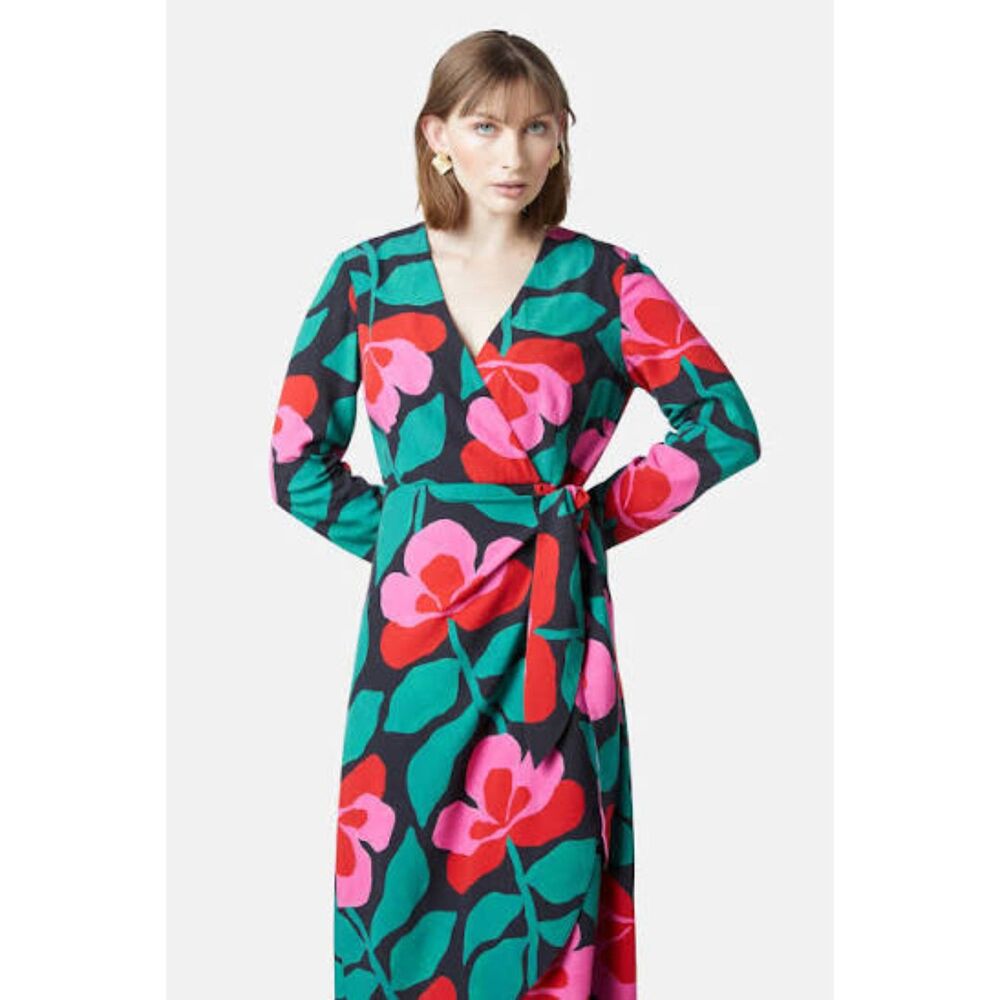 Gorman Pansy Wrap Dress Size 16 AU / 12 US NWOT